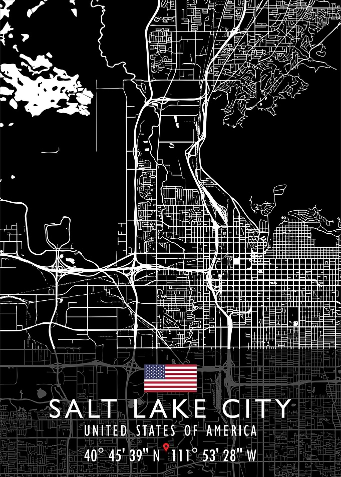 SALT LAKE CITY MAP USA
