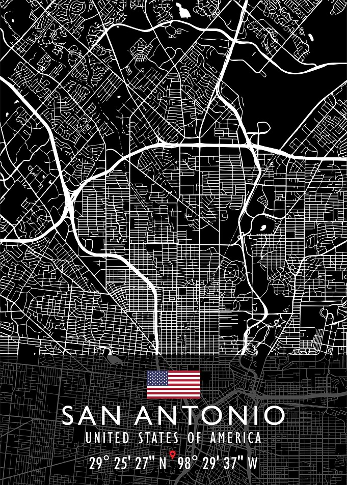 SAN ANTONIO MAP USA