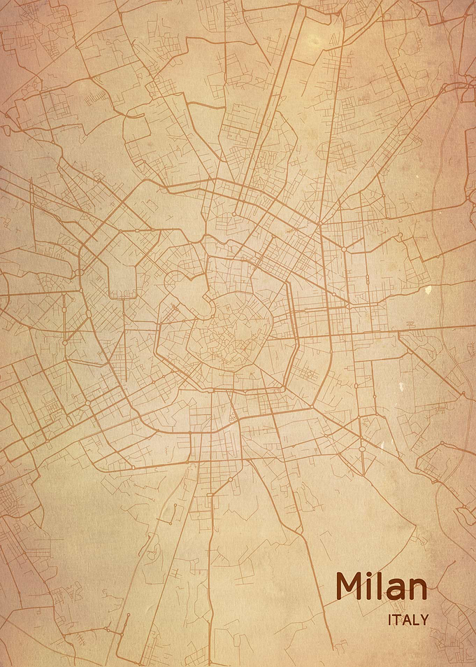 Milan City Map Italy