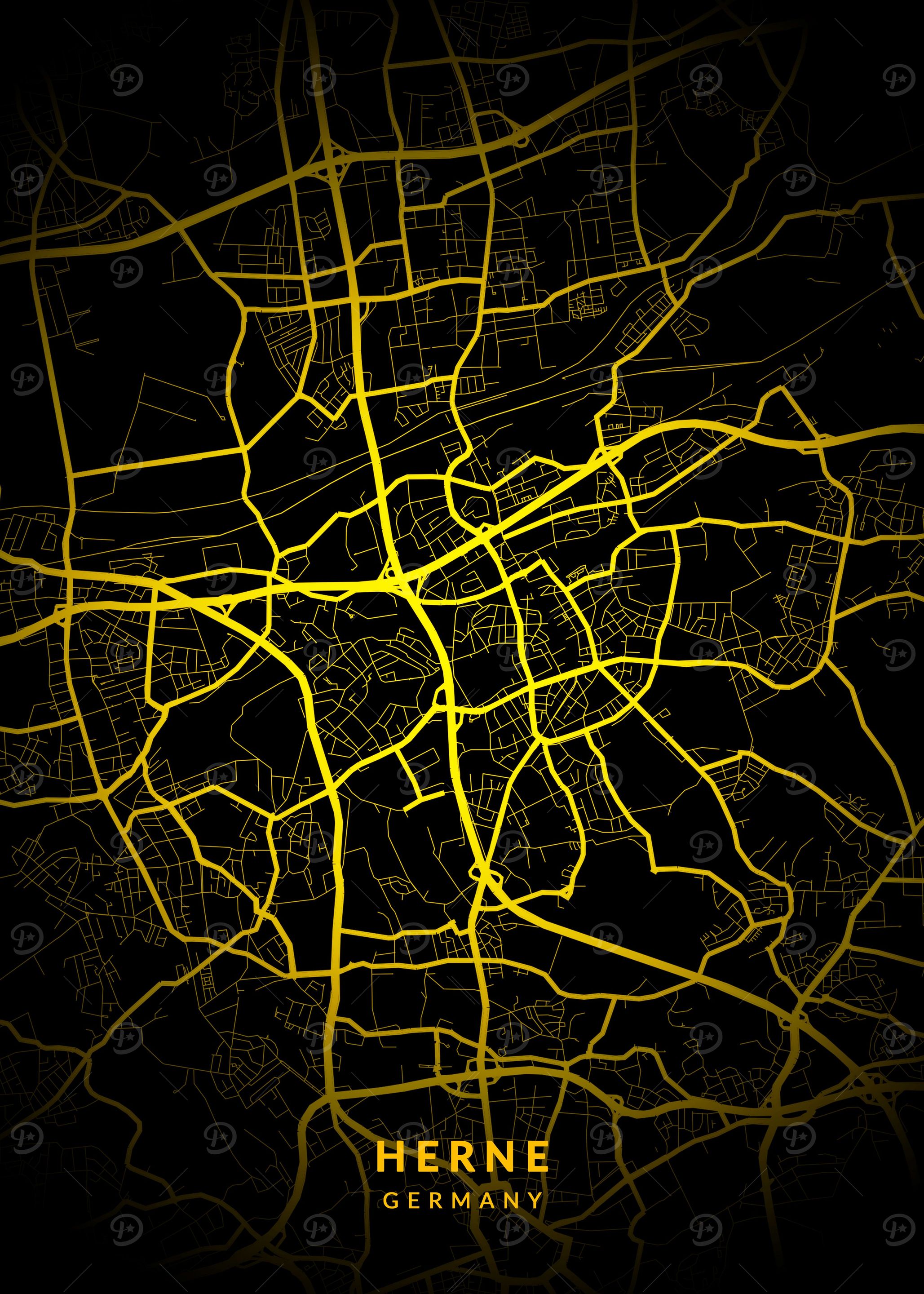 Herne Germany City Map