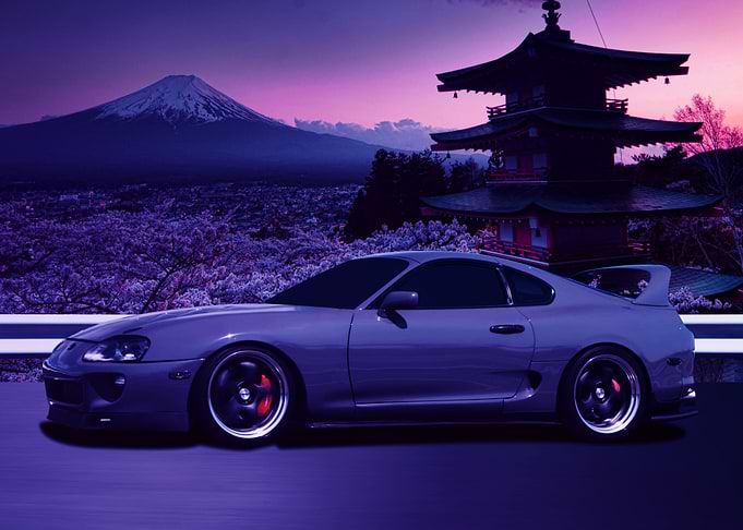 Grey Toyota Supra MK4