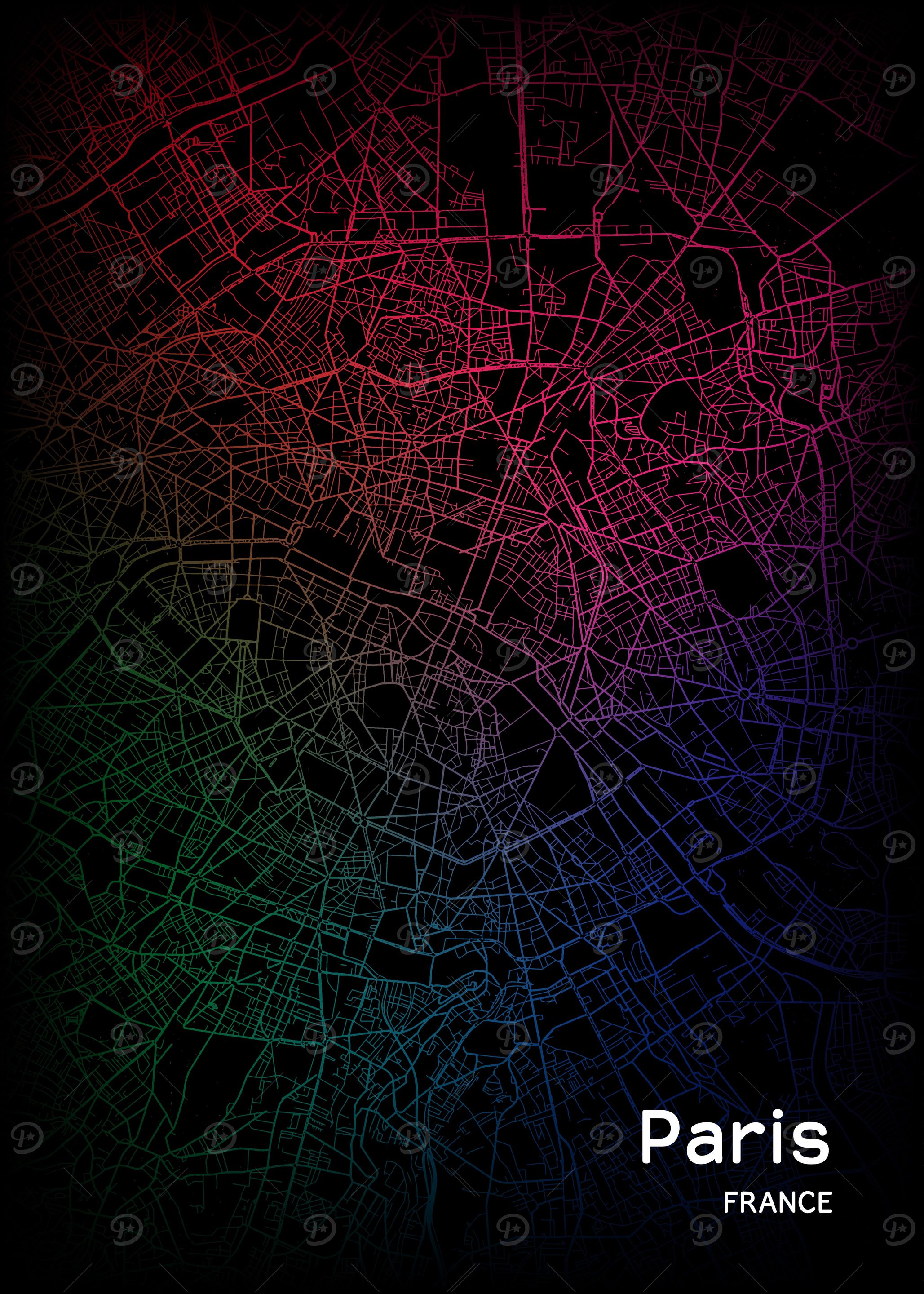 Paris City Map France