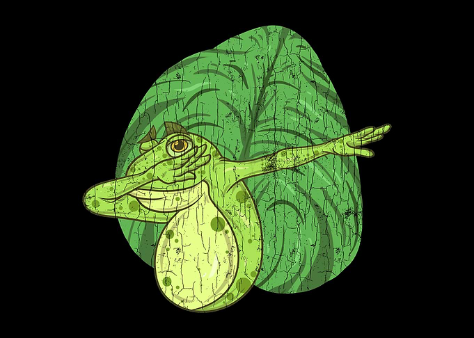 Dabbing Frog Funny Graphic