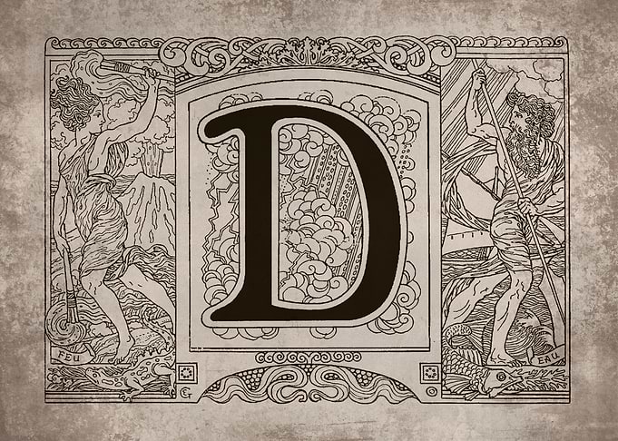 Vintage Alphabet D