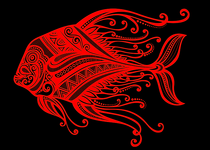 Fish cute ornament