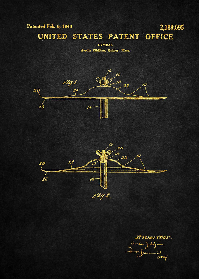56 Zildjian Cymbal Patent