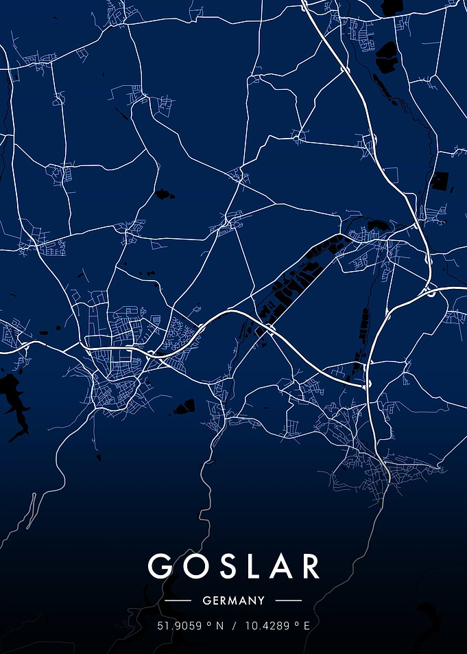 Goslar City Map Blueprint