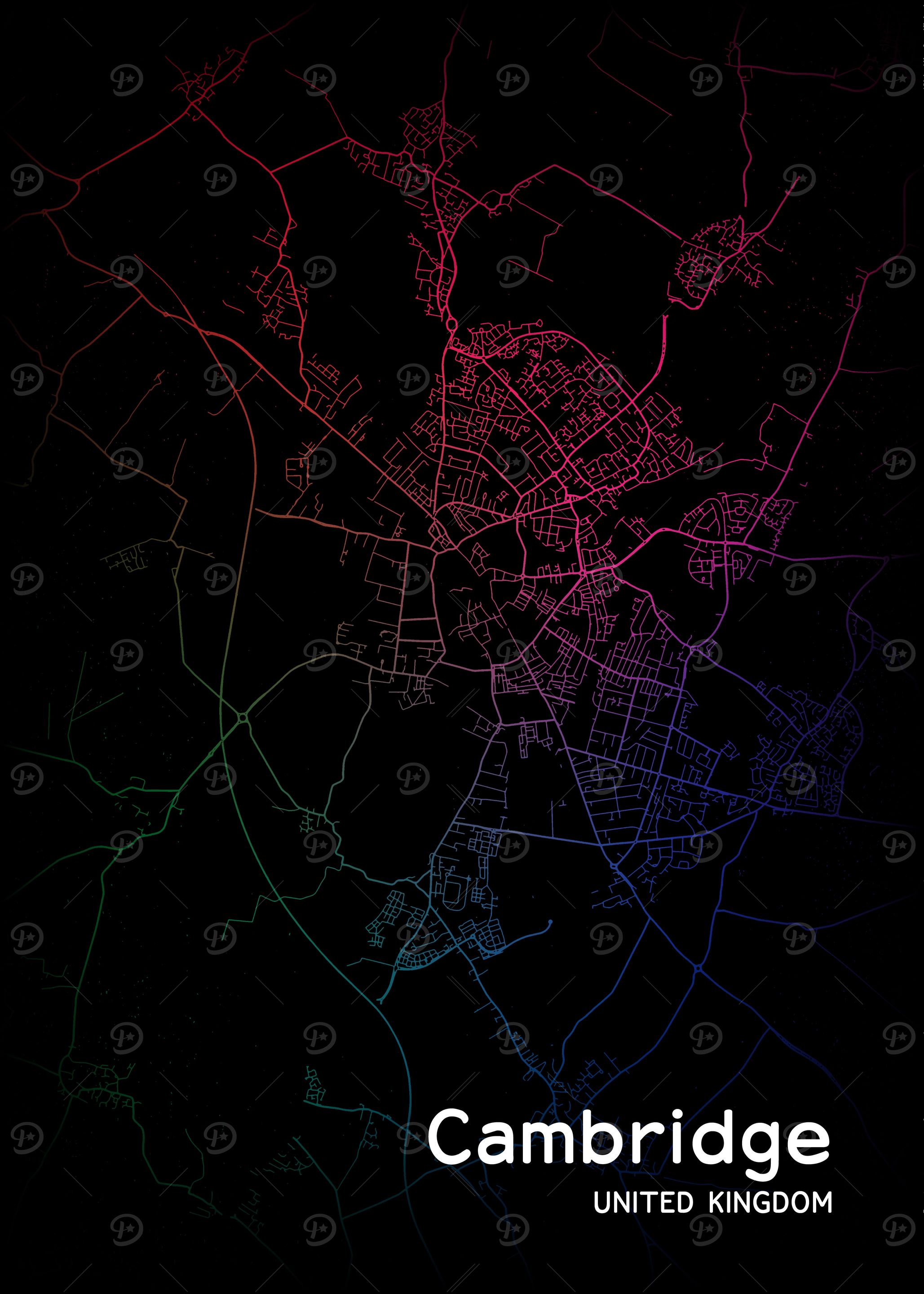 Cambridge City Map UK