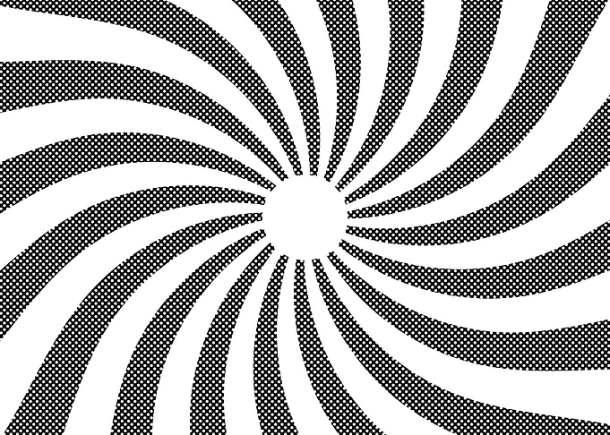 Halftone hypnotic spiral h