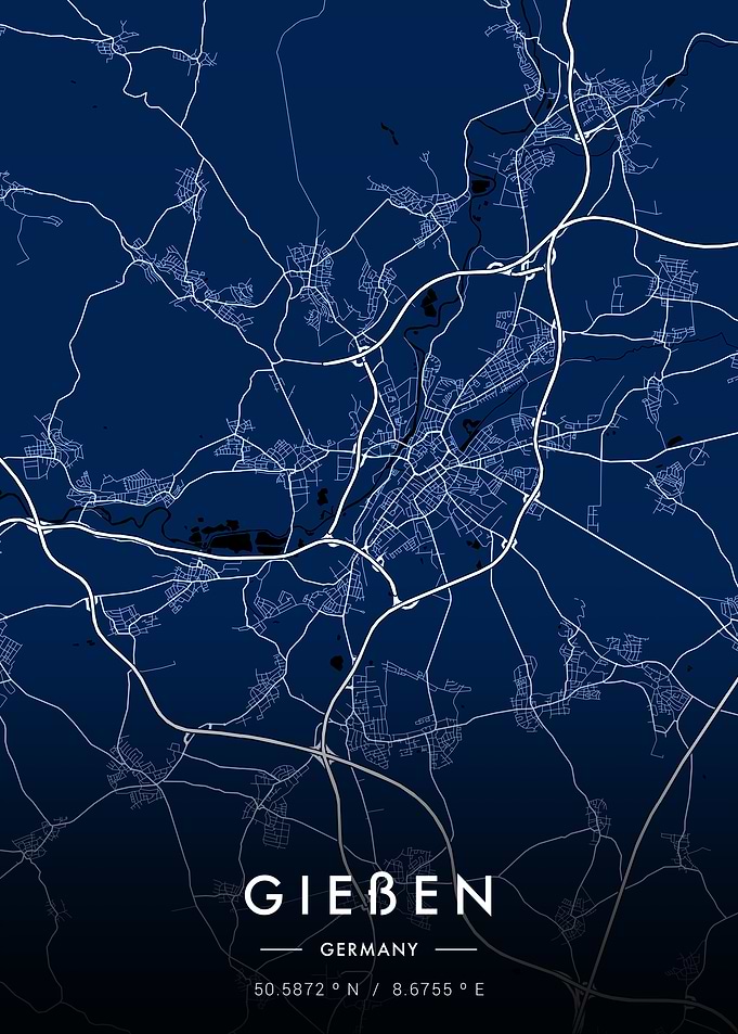 Giessen City Map Blueprint