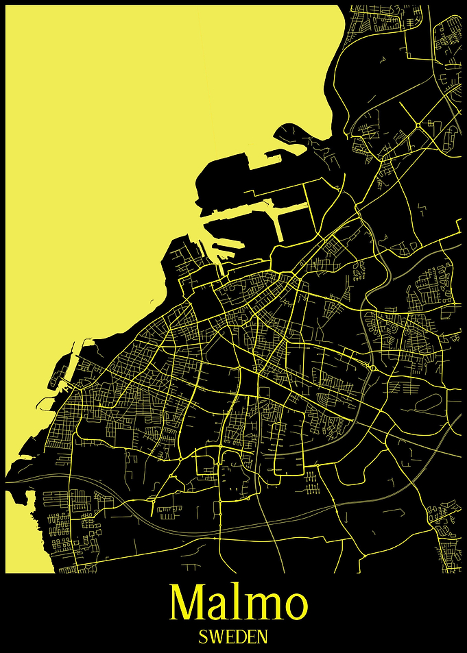 Malmo City Map Sweden