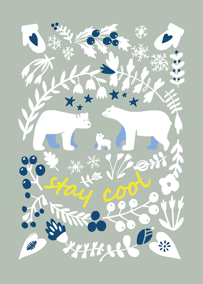 Folk Art stay cool Bear