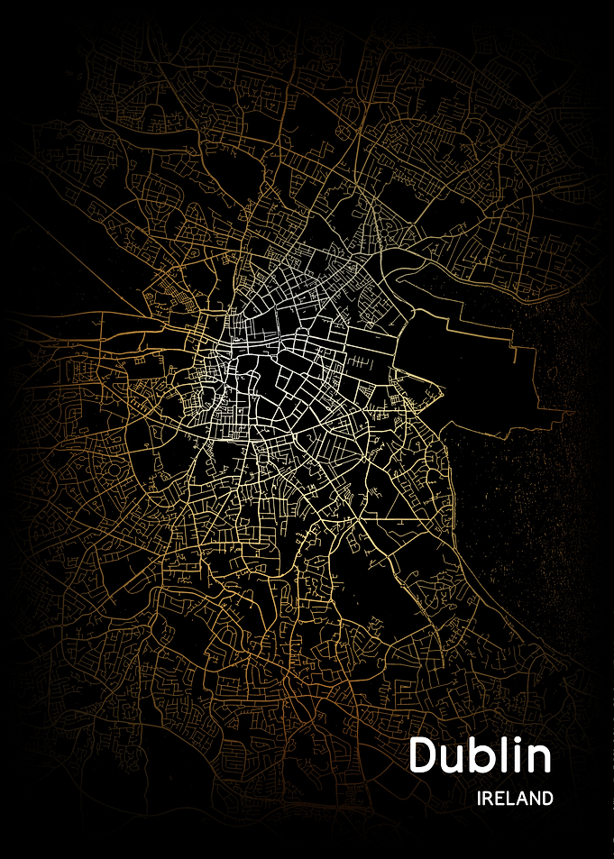Dublin City Map Irland