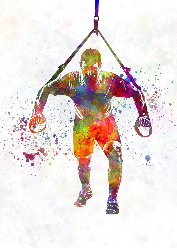 Fitness in watercolor