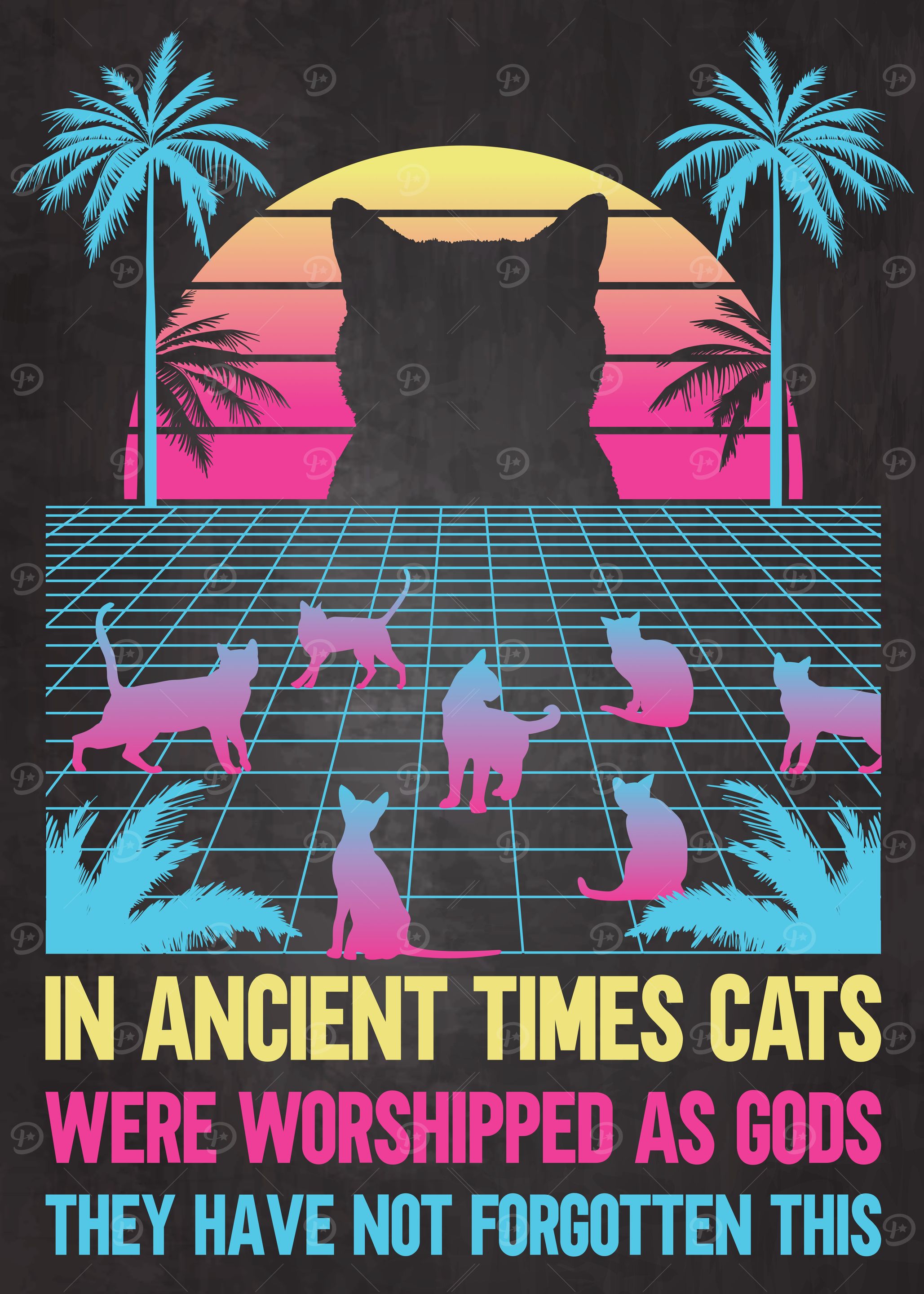 Vaporwave Cat Gods