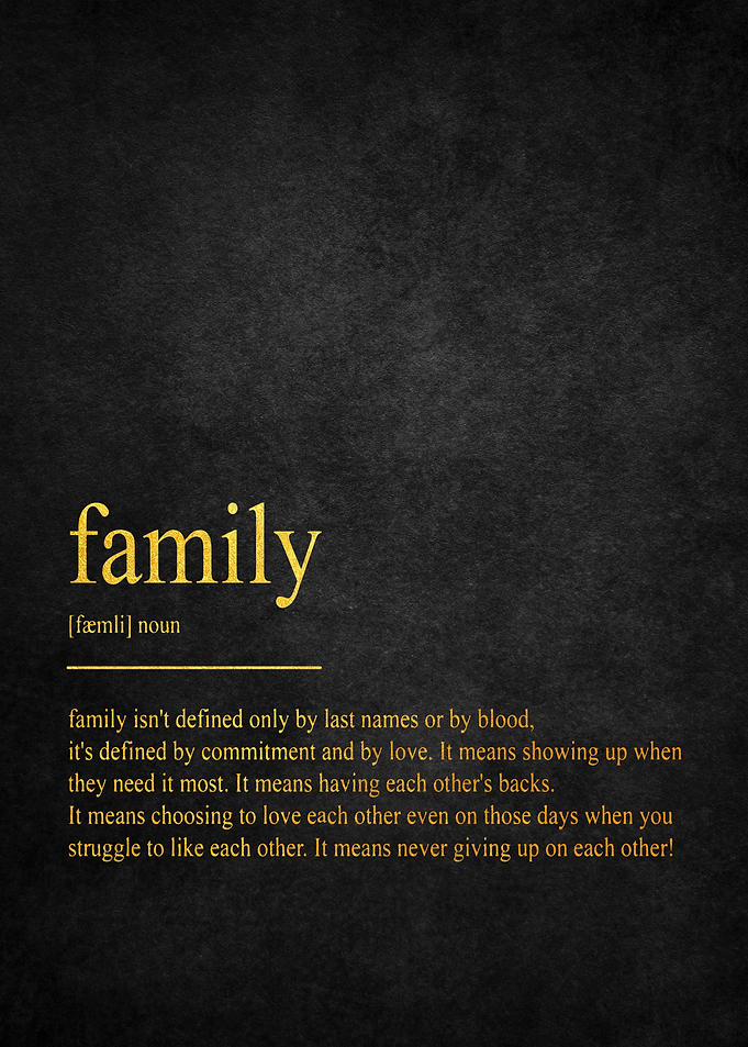 8 Family Definition Print