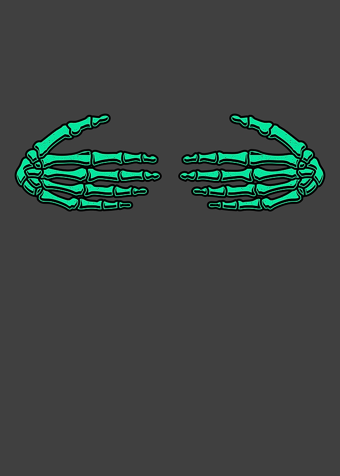 Skeleton Hands Bra Funny
