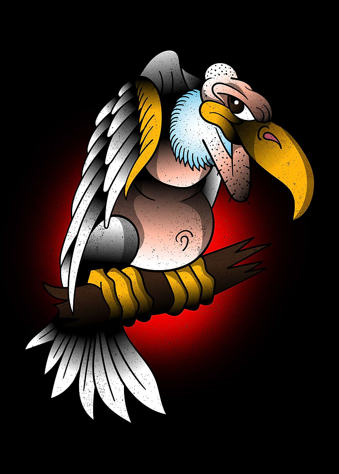 vulture tattoo old school