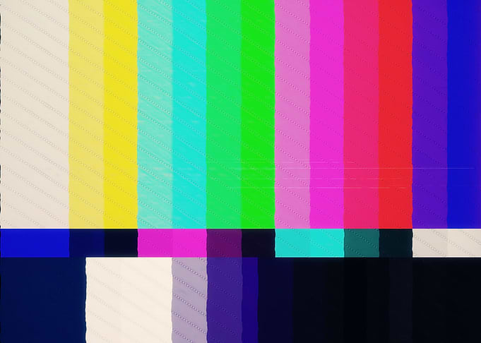 SMPTE color bars tv scan