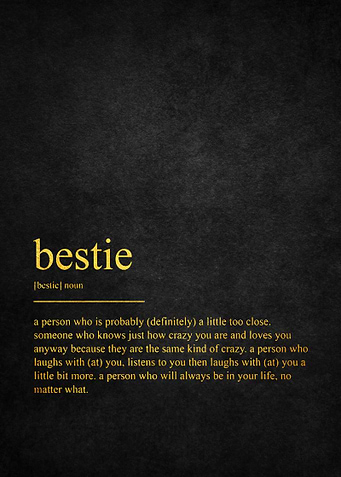 1 Bestie Definition Print