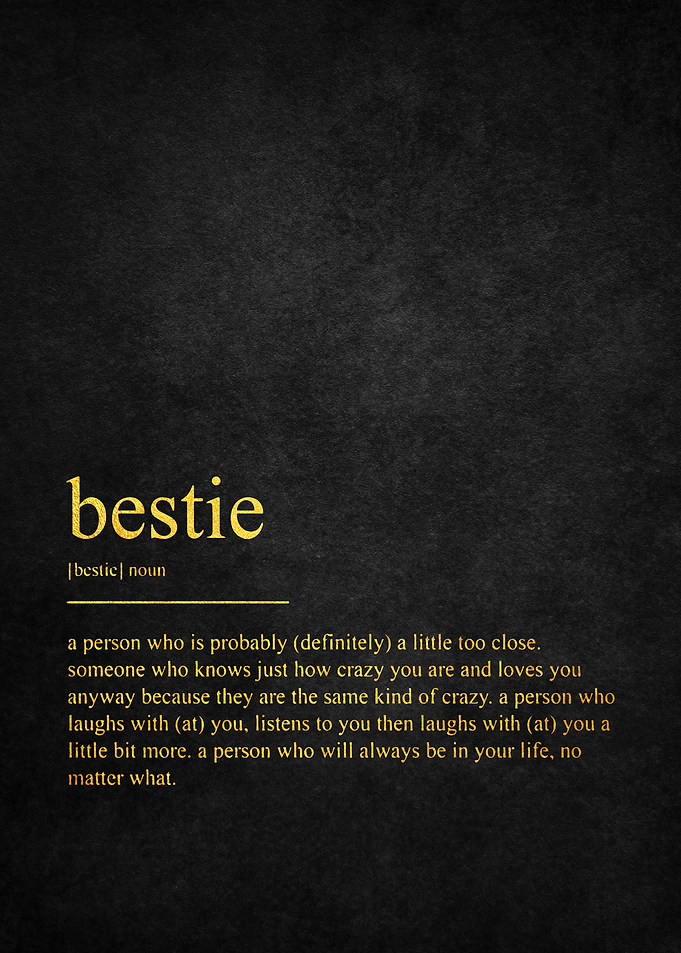 1 Bestie Definition Print