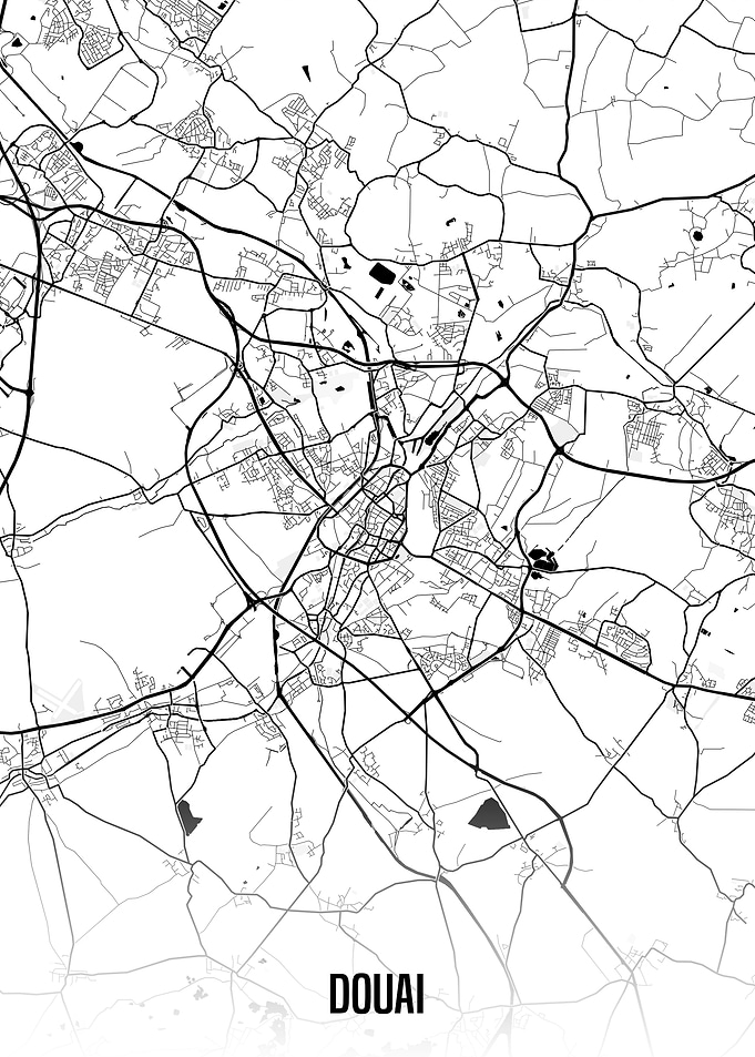 Douai white map