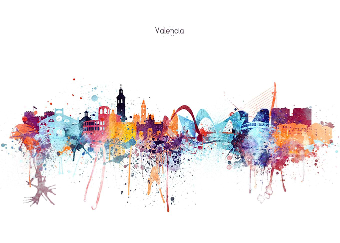 Valencia Spain Skyline