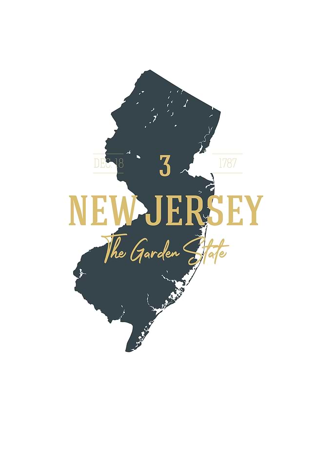 New Jersey State Map USA