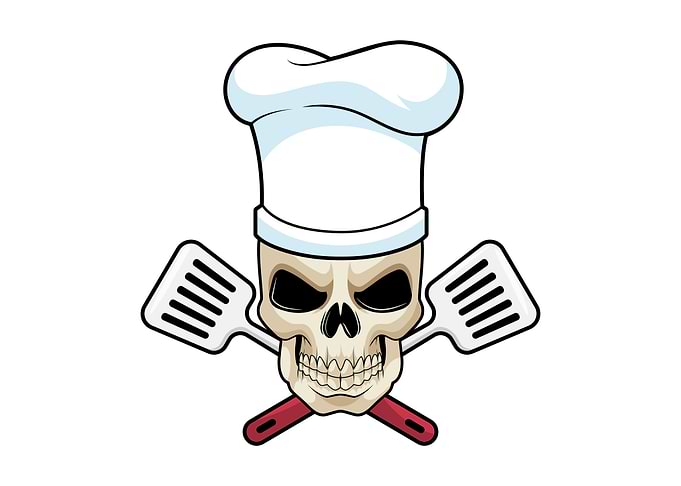Skull Cook Chef hat