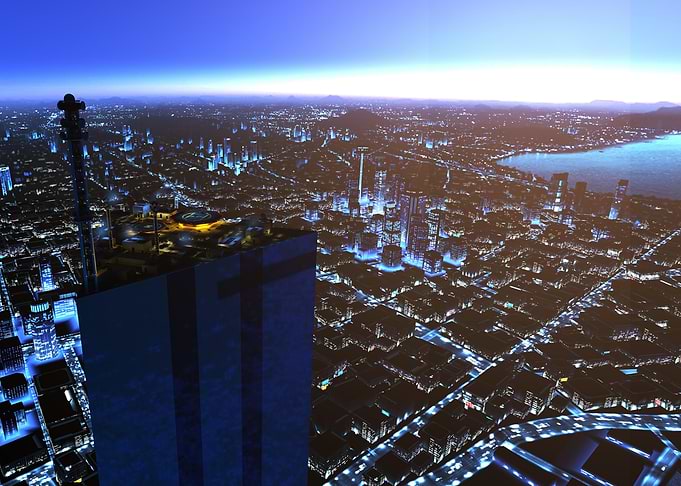 Shard roof mirrors edge