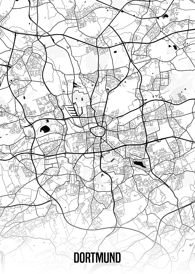 Dortmund white map