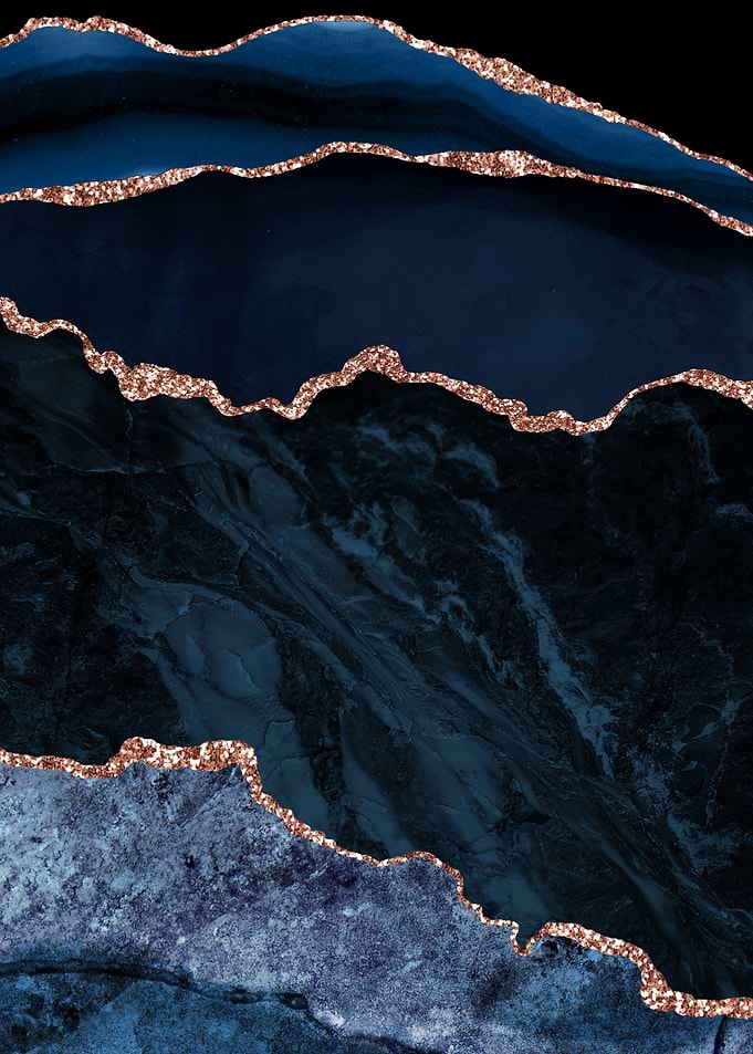 Navy Rose Gold Agate Tex02
