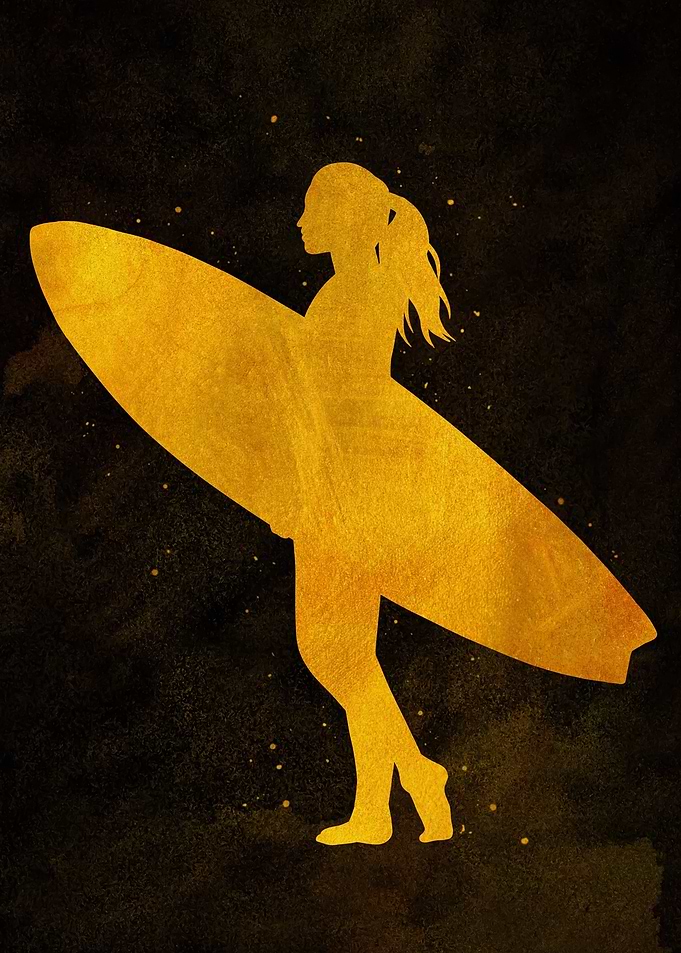 Surfing girl