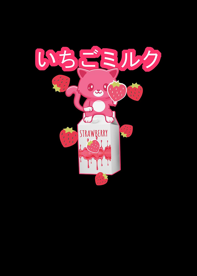 Kawaii Japanese Cat Milk