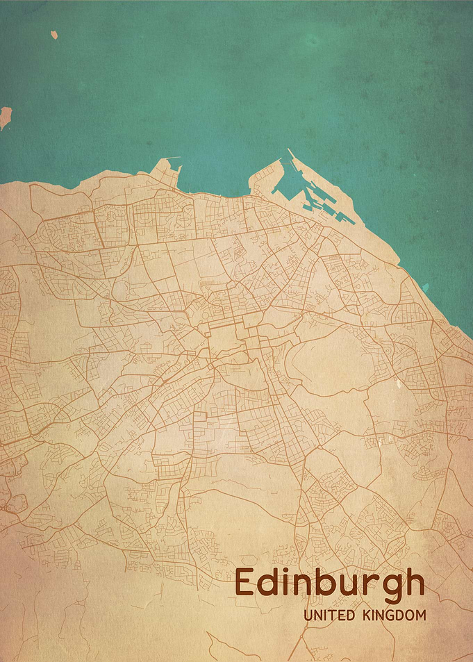 Edinburgh City Map UK