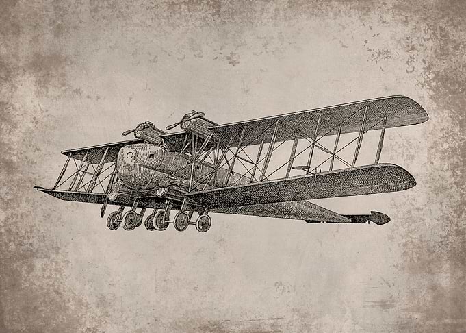 Vintage Aerobus Airplane