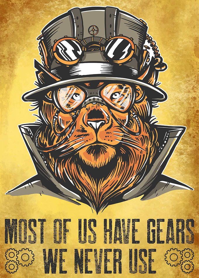Brave Steampunk Lion