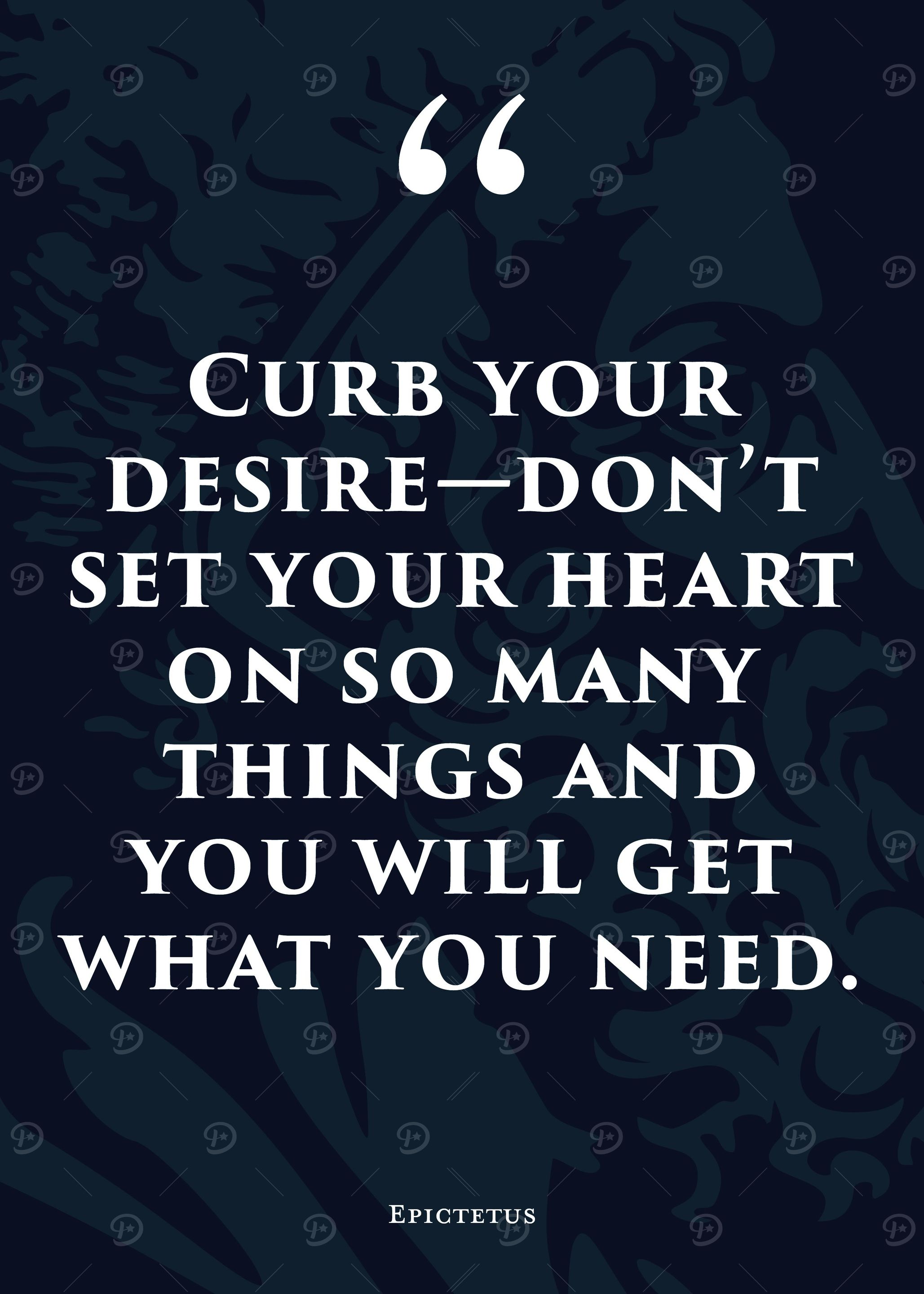 Stoic Quote 22 Blue