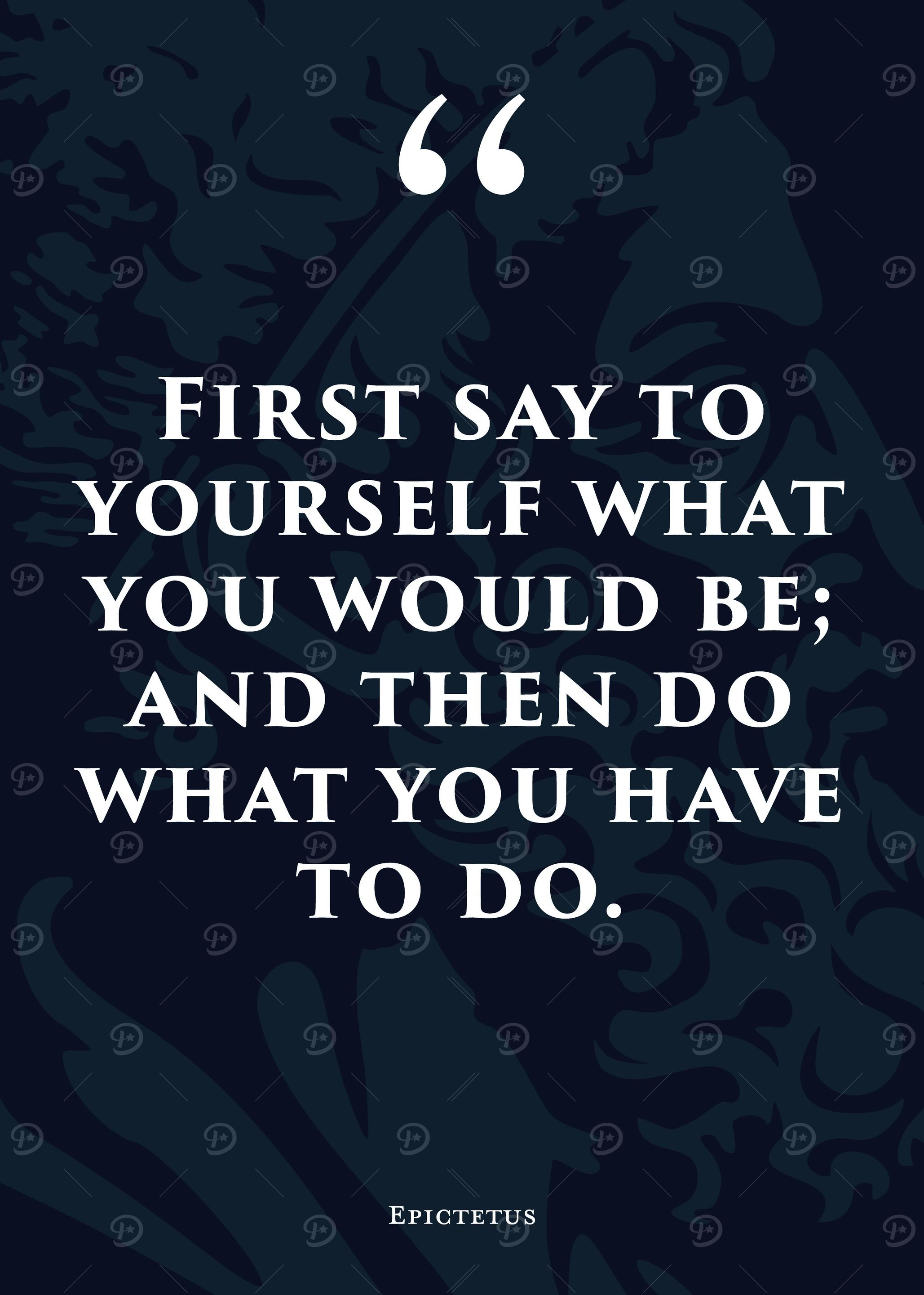 Stoic Quote 21 Blue