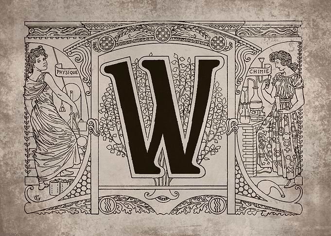 Vintage Alphabet W