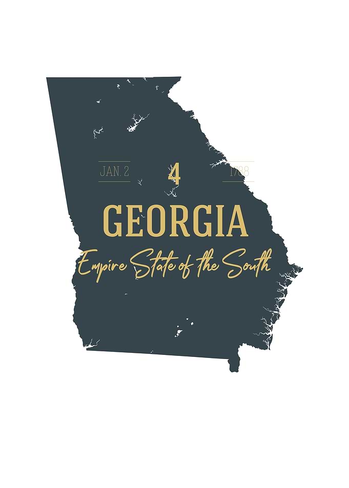 Georgia State Map USA