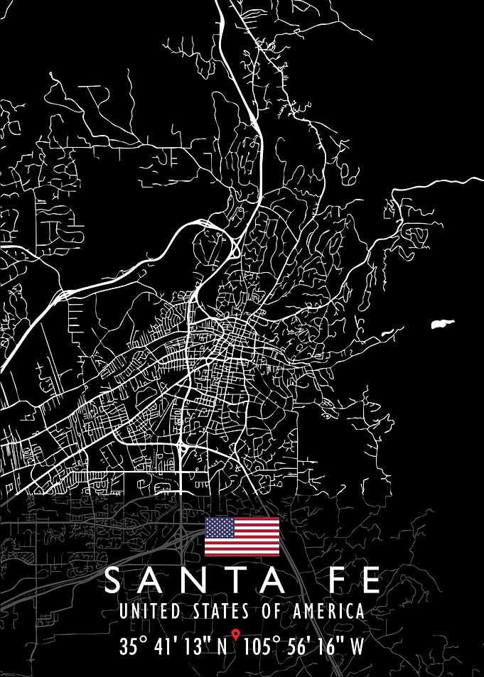 SANTA FE MAP USA