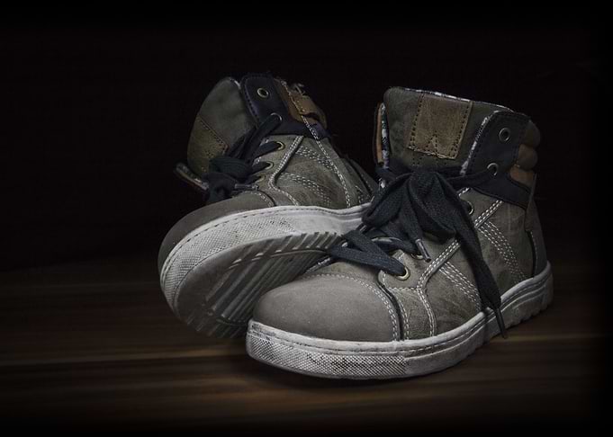 Worn shoes