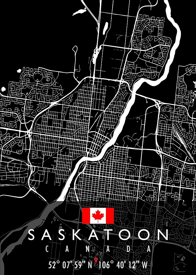 SASKATOON MAP CANADA