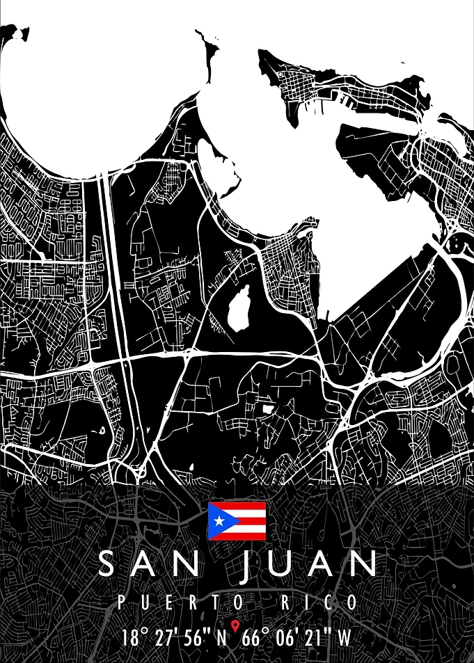 SAN JUAN MAP PUERTO RICO
