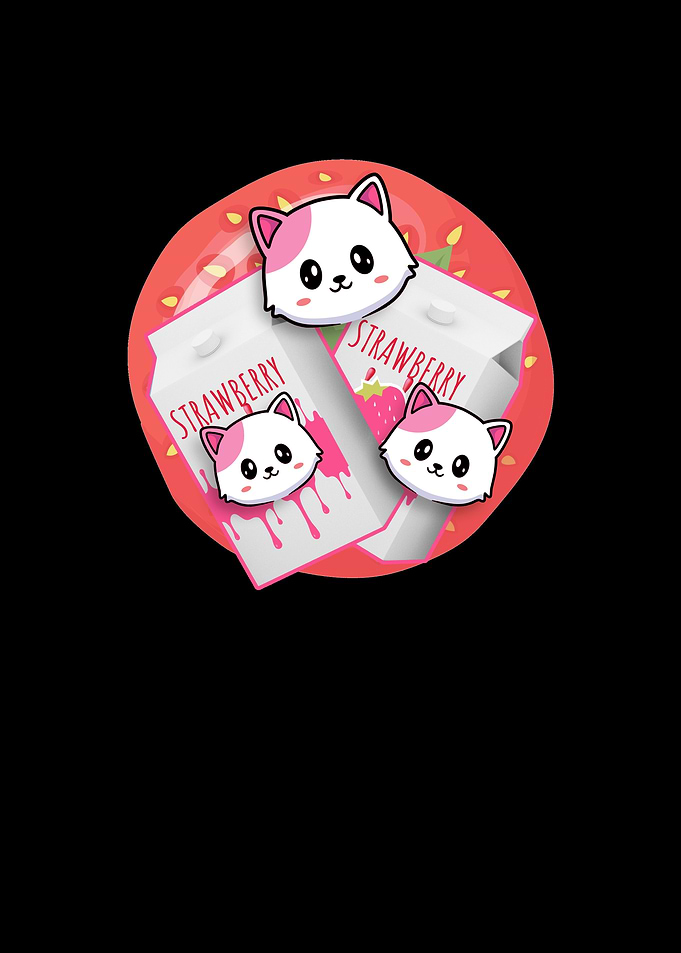 Kawaii Japanese Cat Milk