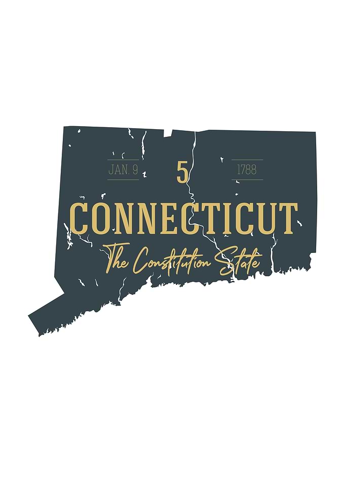 Connecticut State Map USA