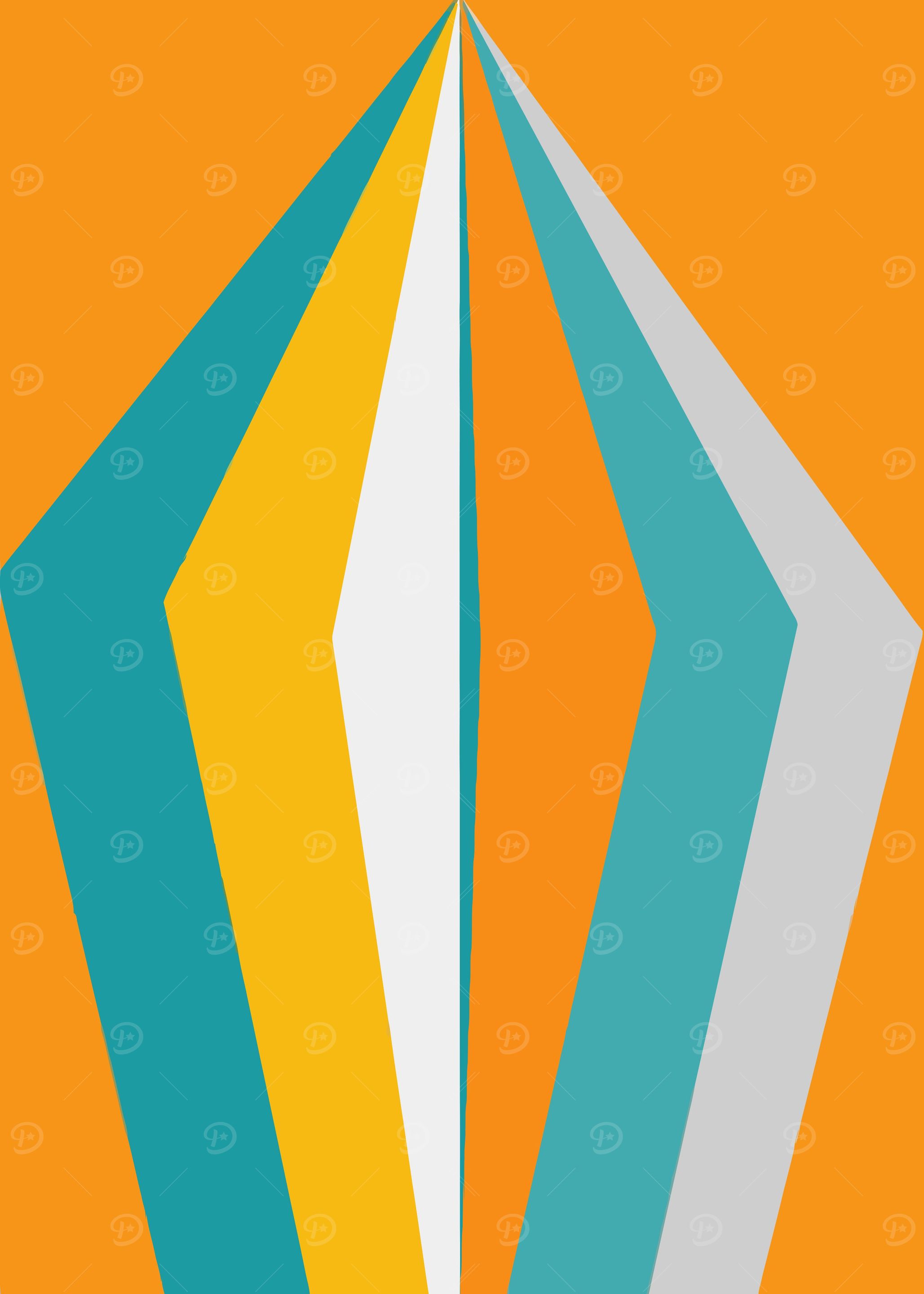 Orange Teal and yellow