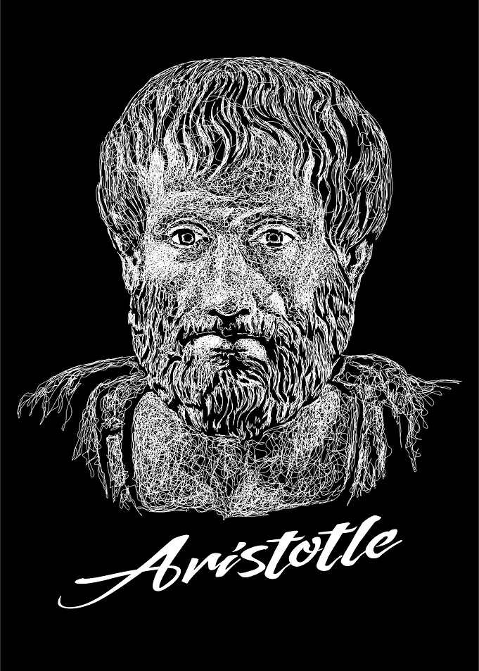 aristotle scribble art