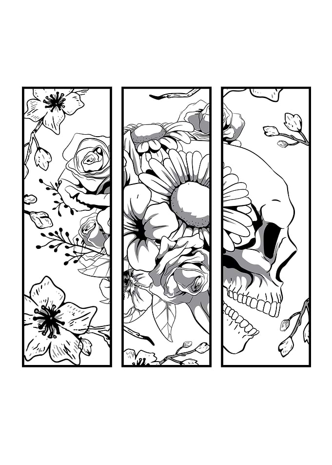 Skull Flowers Aesthetic
